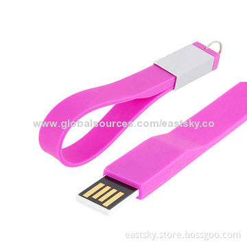 Bracelet Keyring USB Drive, OEM Orders are Accepted, Capacity of 64MB to 32GB